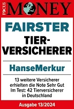 Focus Money - Fairster Tierversicherer HanseMerkur 2024