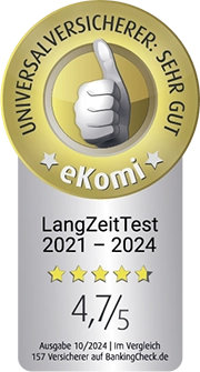 eKomi Award HanseMerkur Universalversicherer - LangZeitTest